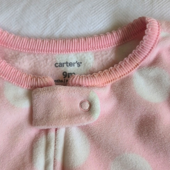 carter's 3-pack fleece zipper footie sleeper pajamas bundle 9 months baby girl - Picture 7 of 10